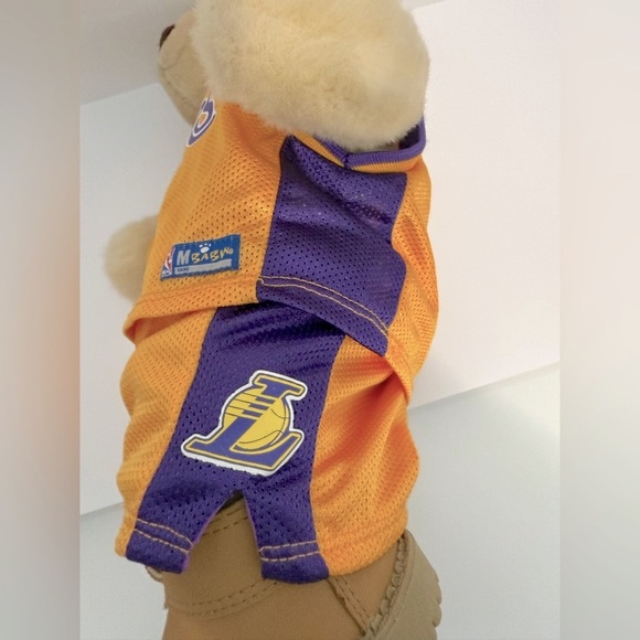 Build-A-Bear Plush with Purple and Gold Jersey and shorts - Picture 11 of 14